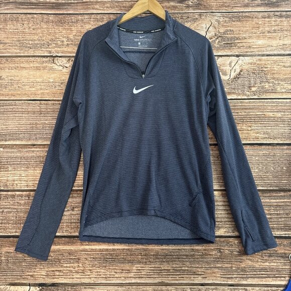 Nike Men's Aeroreact Half-Zip Long Sleeve Training Jacket Blue Large MSRP $130 - Picture 9 of 9